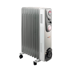 2000W Oil Filled Radiator With Timer White 525905 F