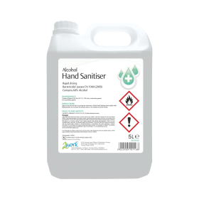 2Work Alcohol Hand Sanitiser Refill 5 Litre 2 Pack 909193 F