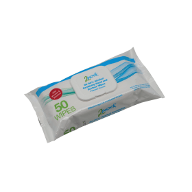2Work Antibacterial Alcohol Hand Wipes Unfragranced 50 Pack 591511 F