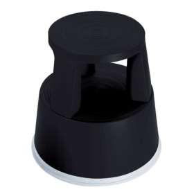 2Work Black Plastic Step Stool 2W04996 F