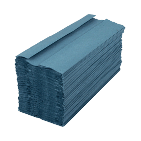 2Work C Fold Hand Towels 248mm x 217mm 1 Ply Blue 2880 Pack 370758 F