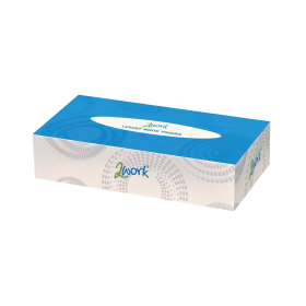 2Work Facial Tissues Box 100 Sheets 2 Ply 36 Pack 498252 F