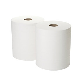2Work Forecourt Roll 360m x 280mm 2 Ply White 2 Pack 489904 F