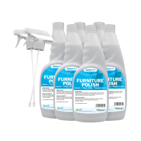 2Work Furniture Polish Spray 750ml 6 Pack 391989 F