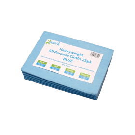 2Work Heavyweight All Purpose Cloths 500mm x 350mm Blue 25 Pack 392357 F