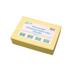 2Work Heavyweight All Purpose Cloths 500mm x 350mm Yellow 25 Pack 392354 F