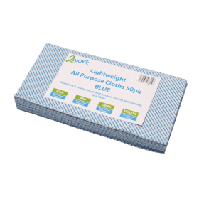 2Work Lightweight All Purpose Cloths 600mm x 300mm Blue 50 Pack 126185 F