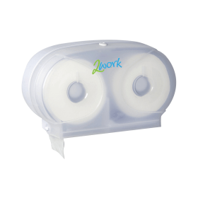 2Work Micro Twin Toilet Roll Dispenser 447461 F