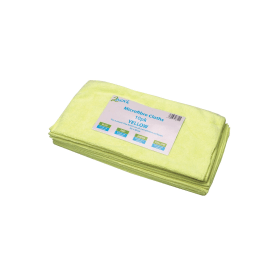 2Work Microfibre Cloths 400mm x 400mm Yellow 10 Pack 392339 F