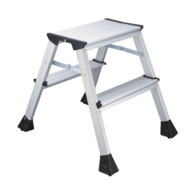 2Work Mini Folding Ladder 2 Step Metal 460mm 2W05001 F