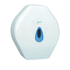 2Work Mini Jumbo Toilet Roll Dispenser White 129311 F