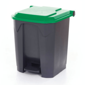 2Work Pedal Bin 30 Litre Grey Green 2W10768 F