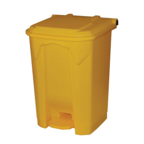 2Work Pedal Bin 50 Litre Yellow 2W10780 F