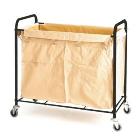 2Work Rectangular Laundry Trolley 920mm x 560mm x 880mm 2W10763 F
