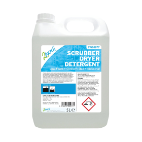 2Work Scrubber Dryer Detergent Low Foam Fragrance Free 5 Litre 410707 F