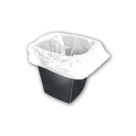 2Work Square Bin Liners 30 Litre White 1000 Pack 370743 F