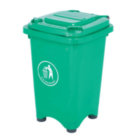 2Work Static Bin with Feet 50 Litre Green 2W10797 F