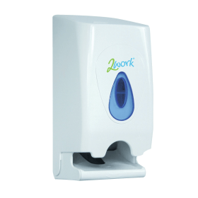 2Work Twin Toilet Roll Dispenser White 107835 F