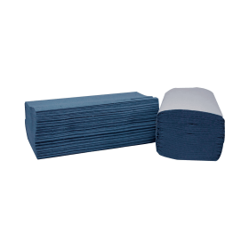 2Work V Fold Hand Towels 1 Ply Blue 190mm x 250mm Sheets 234 x 15 3600 Pack 391984 F