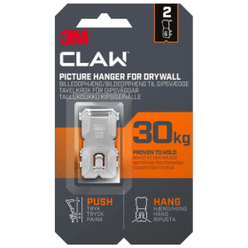 3M Claw Drywall Picture Hanger 30kg 2 Pack 894282 F