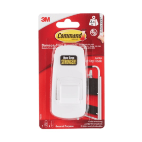 3M Command Adhesive Jumbo Hook with Command Strips 446679 F