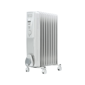 5 Star 2000W 9 Fin Oil Filled Radiator White FS677724 F