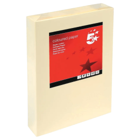 5 Star 297609 A4 Cream Copy Paper 80gsm 500 Sheets FS297609 F