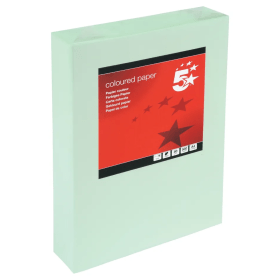 5 Star 297617 A4 Light Green Copy Paper 80gsm 500 Sheets FS297617 F