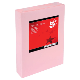 5 Star 297633 A4 Pink Copy Paper 80gsm 500 Sheets FS297633 F