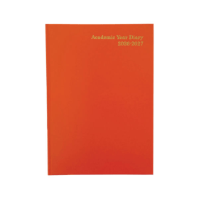 5 Star Academic Diary Day Per Page A4 Orange 2026 2027 JA4AOR26 F JA4AOR26 F