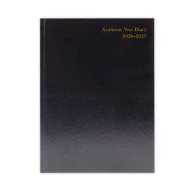 5 Star Academic Diary Day Per Page A5 Black 2026 2027 KA5ABK26 F