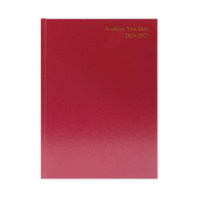 5 Star Academic Diary Day Per Page A5 Burgundy 2026 2027 KA5ABG26 F