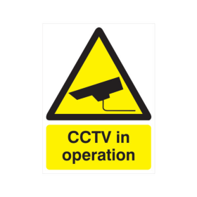 5 Star CCTV In Operation Sign Rigid Plastic 400mm x 300mm FS00663 F
