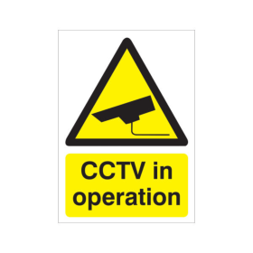 5 Star CCTV In Operation Sign Rigid Plastic A5 FS00665 F