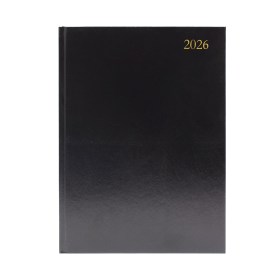 5 Star Desk Diary 2 Day Per Page A4 Black 2026 KFA42BK26 913153 F