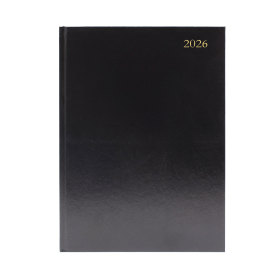 5 Star Desk Diary 2 Day Per Page A5 Black 2026 KFA52BK26 913150 F
