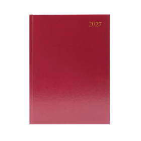 5 Star Desk Diary 2 Days Per Page A4 Burgundy 2027 KA42BG27 F