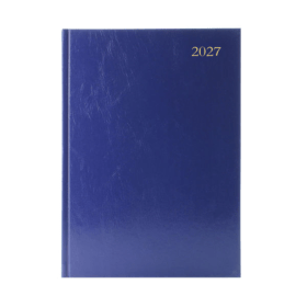 5 Star Desk Diary Day Per Page A4 Blue 2027 KA41BU27 F