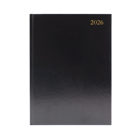 5 Star Desk Diary Day Per Page Appointment A4 Black 2026 913144 F