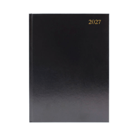 5 Star Desk Diary Day Per Page Appointment A4 Black 2027 K41ABK27 F