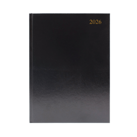5 Star Desk Diary Week To View A4 Black 2026 KFA43BK26 913181 F