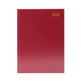 5 Star Desk Diary Week To View A4 Burgundy 2026 913182 F