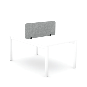 5 Star Desk Mounted Screen 1190mm x 12mm x 400mm Grey KF70118 F