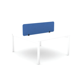 5 Star Desk Mounted Screen 1390mm x 12mm x 400mm Blue KF70122 F