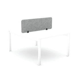 5 Star Desk Mounted Screen 1390mm x 12mm x 400mm Grey KF70121 F