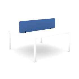 5 Star Desk Mounted Screen 1590mm x 12mm x 400mm Blue KF70125 F