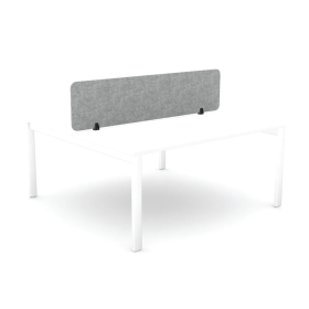 5 Star Desk Mounted Screen 1590mm x 12mm x 400mm Grey KF70124 F