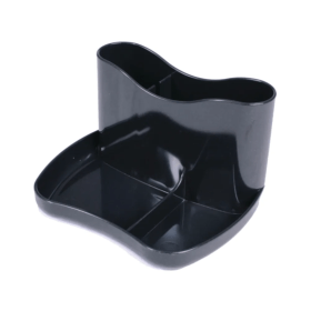 5 Star Desk Tidy 4 Compartments Black FS676671 F