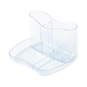 5 Star Desk Tidy 4 Compartments Clear FS677870 F