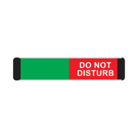 5 Star Do Not Disturb Slider Sign Anodised Aluminium 50mm x 200mm FS00675 F